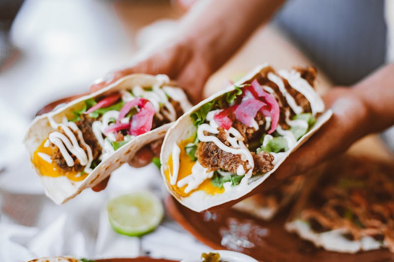 Warm flour tortillas served fresh